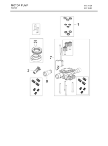 Pump Diagram and Parts List for PW125 (967676401)(2017-10) Husqvarna Pressure Washer