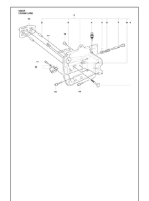 Crankcase Diagram and Parts List for 339XP 2010-02 Husqvarna Chainsaw