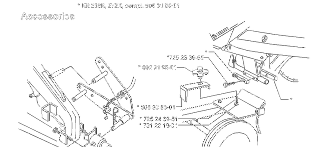 Accessories Diagram and Parts List for KV03 2000-03 Husqvarna Table Saw Accessories