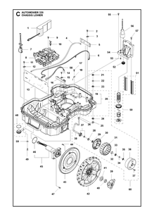 Chassis Lower Diagram and Parts List for 320 2013-03 Husqvarna Lawn Mower
