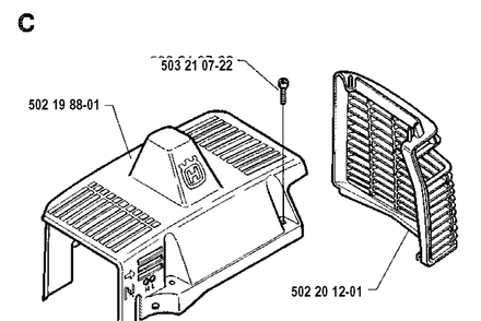 Cylinder Cover Diagram and Parts List for 235R 19914800001-19930600000 Husqvarna Brush Cutter