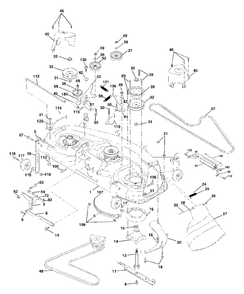 Mower Deck Diagram and Parts List for YTH1848XP (954567260-D)(2001-12) Husqvarna Lawn Tractor