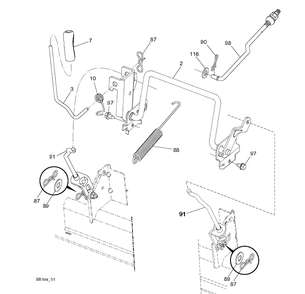 Part Location Diagram of 581506906 Husqvarna FRONT LIFT LINK