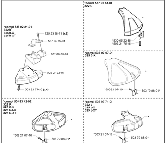 Accessories 2 Diagram and Parts List for 322C 2000-10 Husqvarna Brush Cutter