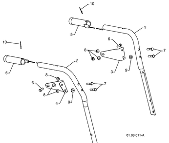 Handles - B 2 Diagram and Parts List for 15530SBXLS (96193004001)(2009-06) Husqvarna Snow Blower