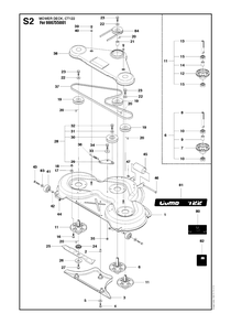 48-Inch/122cm Cutting Deck Diagram and Parts List for C122 (966727501)(2011) Husqvarna Lawn Tractor Accessories