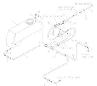 Efi Fuel Assembly Diagram and Parts List for ZTH6125KAA (968999166)(2002-10) Husqvarna Lawn Mower