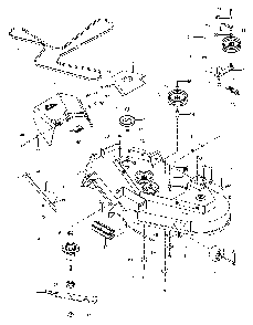 Mower Deck / Cutting Deck Diagram and Parts List for EZ24TBF 966659601-01, 2011-10 Husqvarna Lawn Tractor