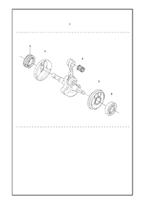 Crankshaft Diagram and Parts List for K970III 2016-07 Husqvarna Circular Saw