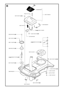 Chassis Upper Diagram and Parts List for 210  Husqvarna Lawn Mower