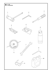 Accessories 3 Diagram and Parts List for 531RB  Husqvarna Brush Cutter