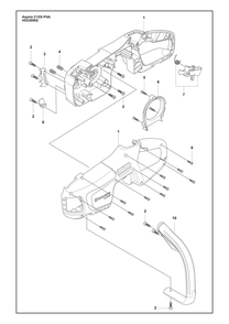 Housing Diagram and Parts List for C15X-P4A  Husqvarna Chainsaw