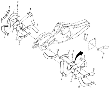 Tine Assembly Diagram and Parts List for 650BRTTA (954329325)(2003-12) Husqvarna Tiller
