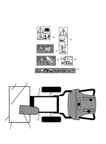 Decals Diagram and Parts List for ST324  Husqvarna Snow Blower