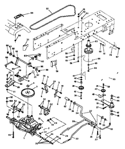 Drive Diagram and Parts List for LT125 (954002711-C)(1996-04) Husqvarna Lawn Tractor