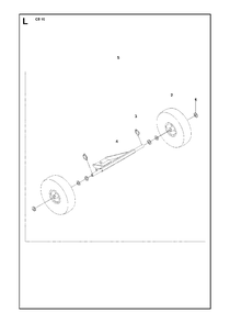 Wheel Assembly Diagram and Parts List for CS10 2012-11 Husqvarna Circular Saw