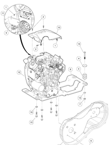Kawasaki Fh680d Gasoline Engine Mounting Diagram and Parts List for HUV4421GXP 2009 Husqvarna Lawn Tractor