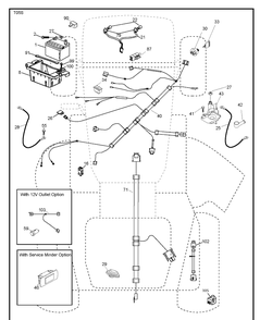 Electrical Diagram and Parts List for YTH21K46 (96043012300)(2010 - 11) Husqvarna Lawn Tractor