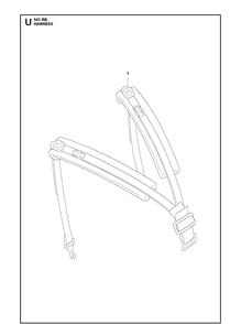 Harness Diagram and Parts List for 543RB  Husqvarna Brush Cutter