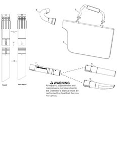 Tube Diagram and Parts List for 125BVX  Husqvarna Leaf Blower / Vacuum