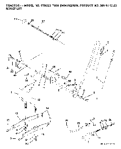 Mower Lift / Deck Lift Diagram and Parts List for CTH200TWIN (96061022600)(2007-10) Husqvarna Lawn Tractor