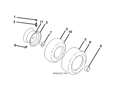 Wheels And Tires Diagram and Parts List for YTH1842 (917243820)(2017-12) Husqvarna Lawn Tractor