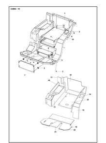 Cabin 6 Diagram and Parts List for P525  Husqvarna Lawn Mower