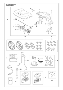 Accessories Diagram and Parts List for 310ENERA  Husqvarna Lawn Mower