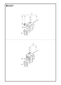 Muffler Diagram and Parts List for 395XP-395XPG 395 XP W - 395 XP GW Husqvarna Chainsaw