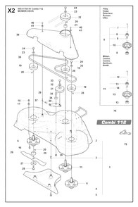 44-Inch/112cm Cutting Deck 3 Diagram and Parts List for R15-V2AWD (965200901)(2008-01) Husqvarna Lawn Tractor