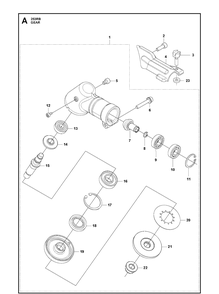 Gear Diagram and Parts List for 253RB 20101000001-20182200000 Husqvarna Brush Cutter