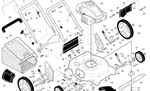 Part Location Diagram of 197808 Husqvarna Upper Handle