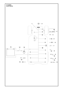 Electrical Diagram and Parts List for TC220TD  Husqvarna Lawn Tractor