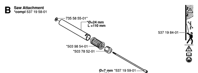 Attachments 11 Diagram and Parts List for 326P 20062800001-20081199999 Husqvarna Pole Saw