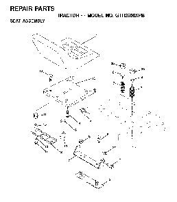 Seat Diagram and Parts List for GTH2550XPB (954567116)(2001-02) Husqvarna Lawn Tractor