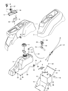 Ignition System Diagram and Parts List for Z142 (96792460100)(2018-09) Husqvarna Lawn Mower