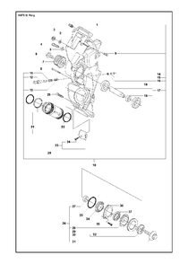 Chassis / Frame Diagram and Parts List for K970IIIRING 2017-03 Husqvarna Circular Saw