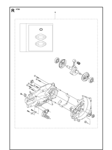 Short Block Diagram and Parts List for K760 2011-08 Husqvarna Lawn Tractor Accessories