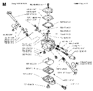 Carburetor Details Diagram and Parts List for 325RJ (X-SERIES)(20000100001) Husqvarna Brush Cutter