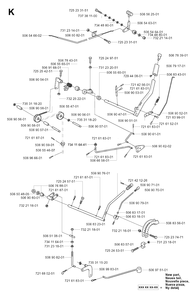 Controls Diagram and Parts List for R13R (953533001)(2003-09) Husqvarna Lawn Tractor
