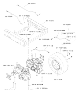 Ezt Diagram and Parts List for Z4824 (968999303)(2006-03) Husqvarna Lawn Mower