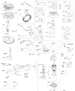 Briggs Engine Image 3 Diagram and Parts List for YTH2348 (917289570)(2010-04) Husqvarna Lawn Mower