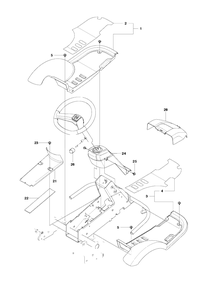 Cover 3 Diagram and Parts List for R18AWD (966414101)(2010-07) Husqvarna Lawn Tractor