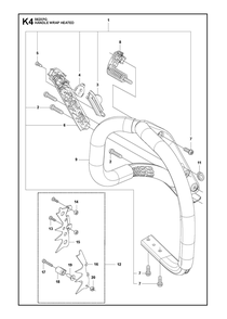 Handle Wrap Heated Diagram and Parts List for 562XP-562XPG 562 XP W - 562 XP GW Husqvarna Chainsaw