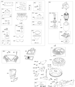 Briggs Engine Image 3 Diagram and Parts List for YTH24V54 (917289640)(2010-04) Husqvarna Lawn Mower