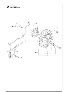 Part Location Diagram of 510115802 Husqvarna IGNITION MODULE