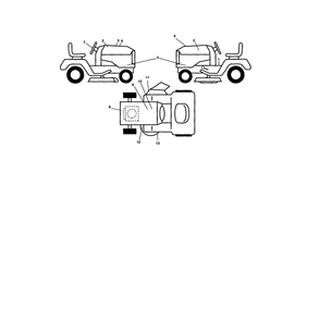 Decals Diagram and Parts List for 917287561  Husqvarna Lawn Tractor
