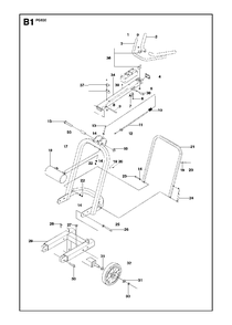 Chassis / Frame Diagram and Parts List for PG820 (0904-1 & Above)(2009-07) Husqvarna Sander Grinder