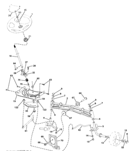 Steering Diagram and Parts List for TC342 (96051018600)(2018-09) Husqvarna Lawn Tractor