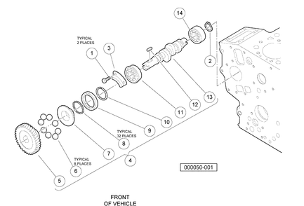 Shaft Diagram and Parts List for HUV4420G 2006-11 Husqvarna Lawn Tractor